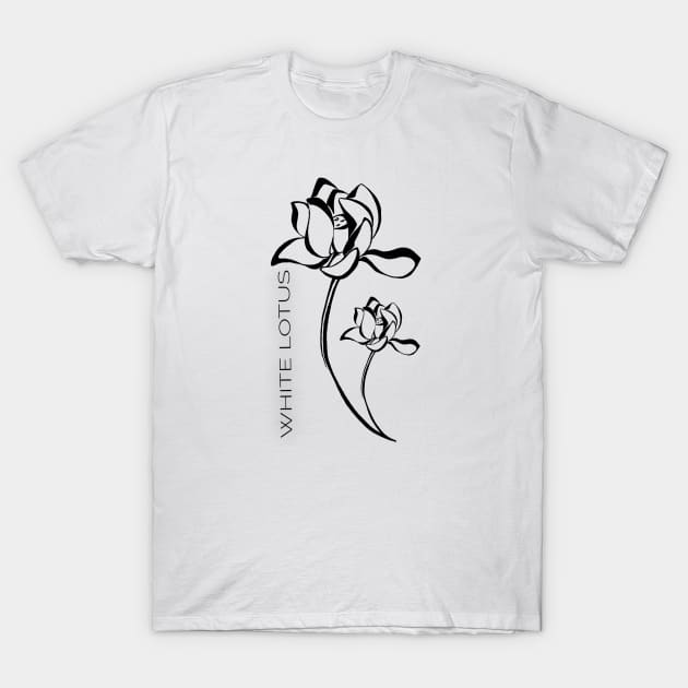 White lotus T-Shirt by Art by Taya 